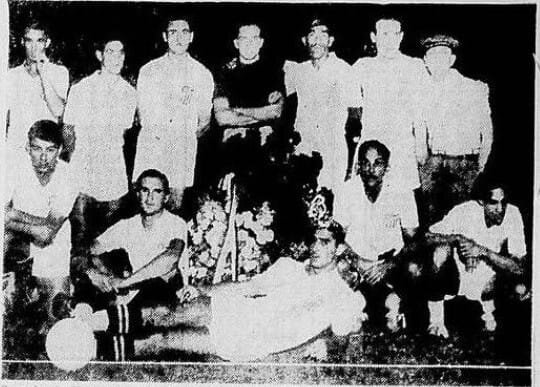 Plantel do São Cristóvão, campeão carioca em 1937 pela FMD.