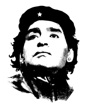 Maradona travestido de Che Guevara