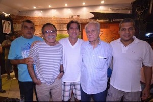 Betinho Carqueija, Tião Búfalo, o saudoso Zeca Diabo, Evaristo de Macedo e Marinho Picorelli (Foto: Guilherme Careca)