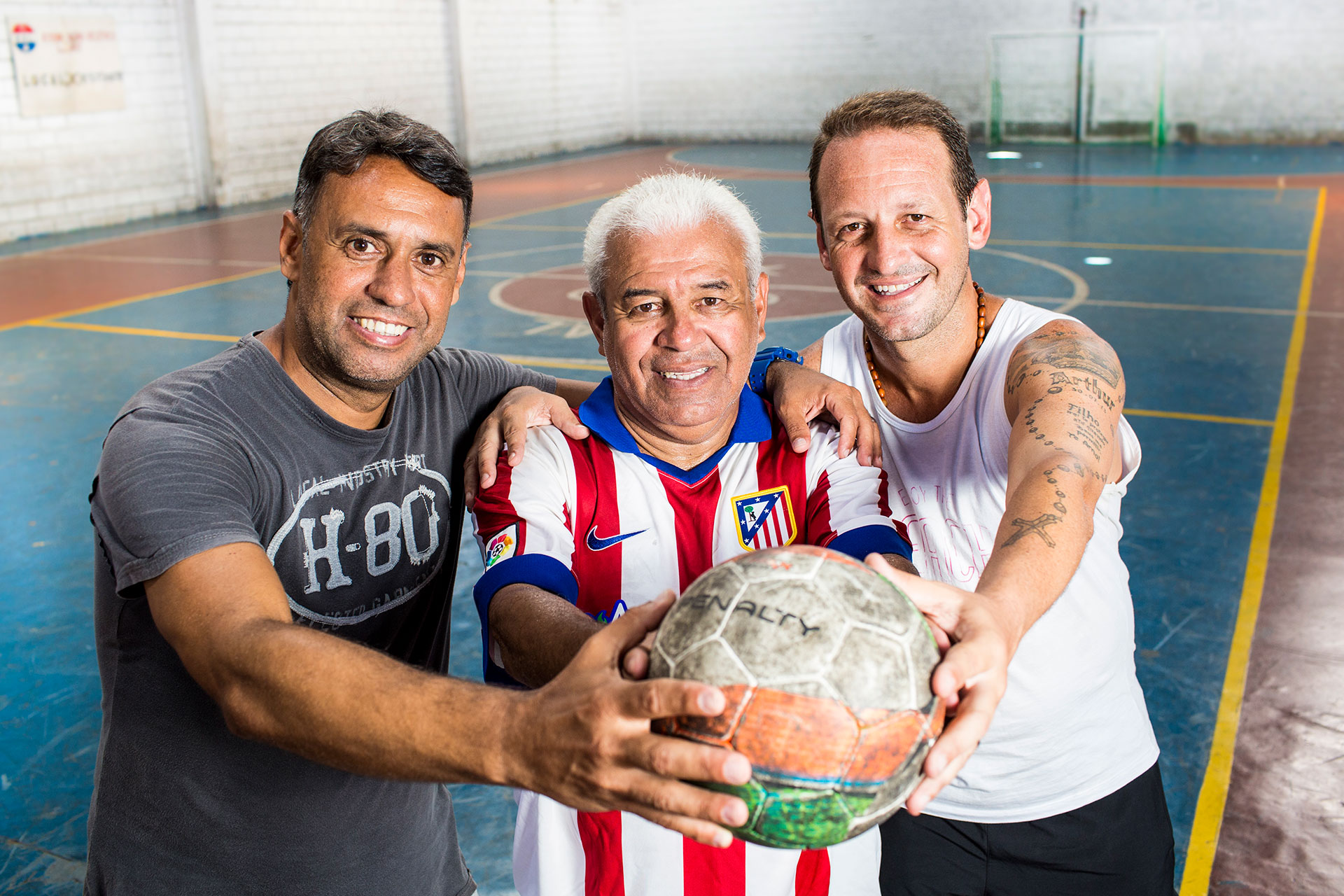 Os craques Octávio Bocão, Mauro Bandit e Felippe Orelha